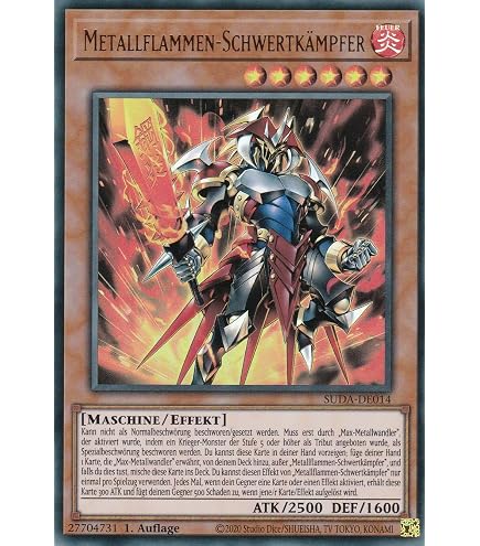 Yu-Gi-Oh! Karte 'Flammedler Ritter - Kaiser Charles' – Ultra Rare, 1. Auflage, Deutsch (aus Rise Of The Duelist), Inkl. Fieldcenter-Karte
