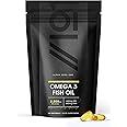 Omega 3 Fish Oil 2000mg Capsules – Wild Caught Marine – 90 Softgels – 660mg EPA 440mg DHA – Extra Strength Food Supplement - 45 Day Supply by Alpha01