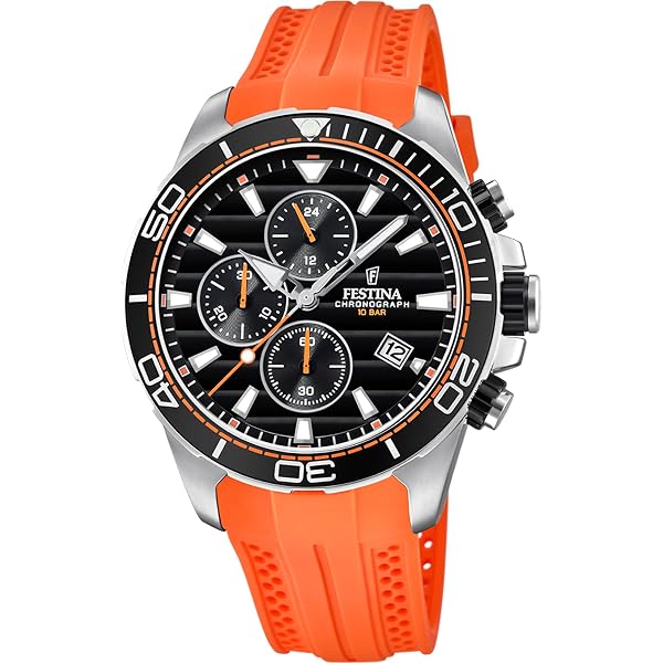 Locman Mare Squalo / Orologio Uomo / Quadrante Arancione E Carbonio Cassa In Titanio Vetro Minerale Antigraffio Cinturino In Gomma Arancio