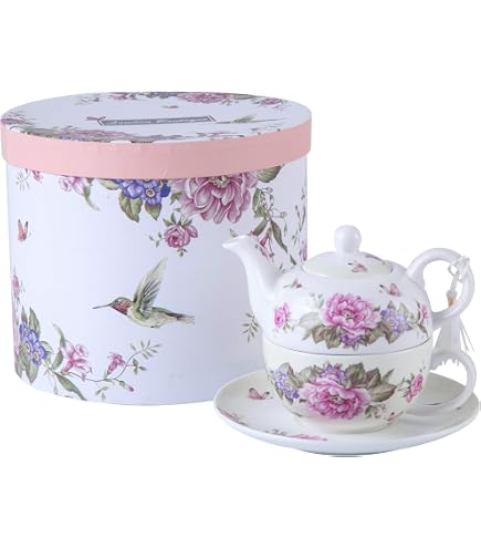 Théière Solitaire Secret De Gourmet Mint - Céramique Avec Tasse Intégrée, 13.5x10x15cm