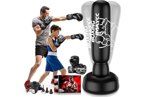 IMAYCC Sacco da Boxe Adulti 180 CM, Modello 2025 Potenziato e Più Spesso, In PVC - Per Principianti (uomini e donne), Boxing Bag per Sacco da Kickboxing per Muay Thai, MMA, Allenamento di Boxe.