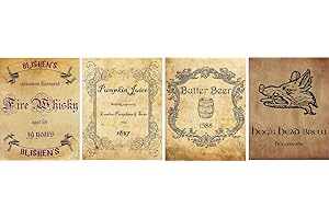 Floordrobe Clothing Novelty Witches and Wizards Themed Soft Drink Bottle Stickers