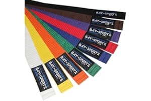 ‎BAY BAY® Budogürtel, GELB, Gelbgurt, Kampfsportgürtel, Budo Obi Gürtel Kampfsport, Wettkampfgürtel, Karate, Judo, Taekwondo, Tae Kwon Do, Ju-Jutsu, BJJ, Kickboxen, Kinder, Kids, Junior, Senior, Erwachsene