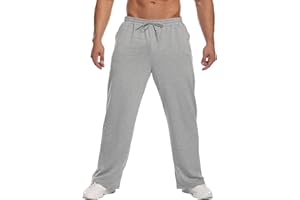 PINSPARK Pantaloni da Jogging Uomo Allenamento in Cotone Sportivi Lunghi Casual Larghi Fitness e Yoga Ginnastica Lounge S-XXL