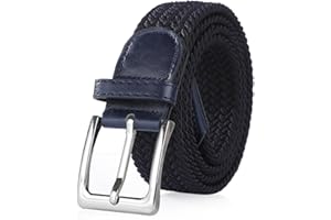 Bella Accessori Cintura Elastica Intrecciata per Uomo e Donna Cintura in tessuto Cinturino Elastica Intrecciata con Fibbia in Lega di Zinco Causal Unisex