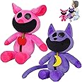 The Smiling Critters Plush Toys, 2 Pieces Plush Smiling Critters, Smiling Critters Plush Toy, Smiling Critters Plush Toy, Smiling Plush Critters, Plush Smiling Catnap Plush Toy for Boys, Girls (M1)