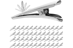 BOHIKO 48Pcs Metal Alligator Clips Small Roach Clips Metal Alloy Clip Crocodile Clamps for Christmas Flowers Decorations Tree Spring Clips for Artificial Flower DIY Card Photo Memo Clip