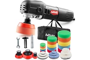 Mini Lucidatrice Auto, AUTIWOZ 850W Lucidatrice, 25 mm/50 mm/75 mm Dischi/Pad di lucidatura, Piccola Lucidatrice Rotativa,6 Velocità,2200-5600 giri/min,Lucidatura Piccole Aree,Lucidatura di Dettagli