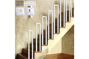 LIJYITF Main Courante pour Escalier U, Garde Corps Exterieur, Rampe Escalier Intérieur, Rampe Escalier en Forme de U, Noir Garde Corps en Métal pour Extérieur, Balcons, Couloirs. (Blanc, U-45CM)