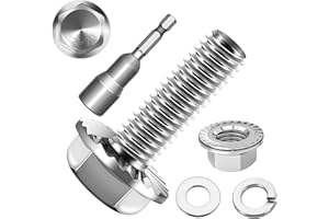 DAYALO Lot de 10 vis à tête hexagonale M10 x 20, en acier inoxydable A2 V2A, à six pans extérieurs, filetage complet, rondelles, rondelles à ressort et écrous/vis avec embout hexagonal magnétique