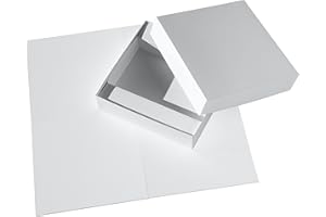 Spieltz Juego de Bricolaje: Gran Juego de Mesa en Blanco para Pintar. Tablero de Juego vacío (50 x 50 cm) + Caja/Caja + Inserto, Papel de Lino Blanco, Fabricado en Europa (L)