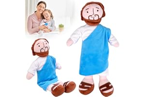 Vibbang Poupée Jésus, Poupée en Peluche My Friend Jésus de 32cm, Peluche Jesus, Jouet Religieux Classique en Peluche pour garçons et Filles, pour Les Articles de fête, Pâques (B)