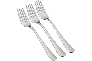 ETREXONLINE 3 Fourchette à Poisson Fourchette à Dessert, Fourchette de Table 19x 2,65 cm en Acier Inoxydable 18/0 Design Simple et Élégant