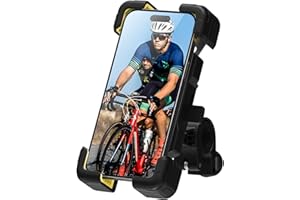 NEXCYBER 2023 Handyhalterung Fahrrad, [1s Auto-Sperre][100mph Militär Anti-Shake] Handyhalterung Motorrad, [5s Installation] Universal Lenker Holder für iPhone 14 Samsung S23, Alle 4,7‘’-6.8" Smartphone