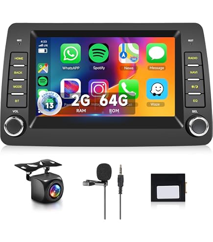 Kit De Montage Autoradio 2 DIN Pour Fiat Panda (169) 2003-2012 – Cadre Gris, Adaptateur Antenne Inclus - 5