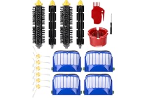 JISSTA 17PCS Accessoires de Remplacement pour iRobot Roomb 600 Séries 605 606 610 615 616 620 621 625 630 631 632 650 651 653 655 660 670 671 676 680 681