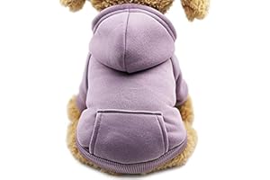 Idepet Hunde-Kapuzenpullover, Baumwolle Hundemantel Warme Jacke für Kleine Mittelgroße Hundewelpen Teddy Chihuahua