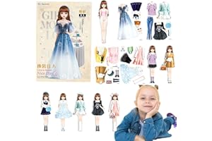 Arrovarp Magnetische Anziehpuppen | Magnetische Papierpuppen, So Tun Und Spielen Sie EIN Reisespielset Spielzeug | Magnetische Prinzessin Anziehpuppe Aus Papier Mit Leuchtenden Farben