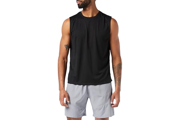 MEETYOO Debardeur Homme, Manches Maillot Running Tee Shirt pour Sports Jogging Musculation Vest
