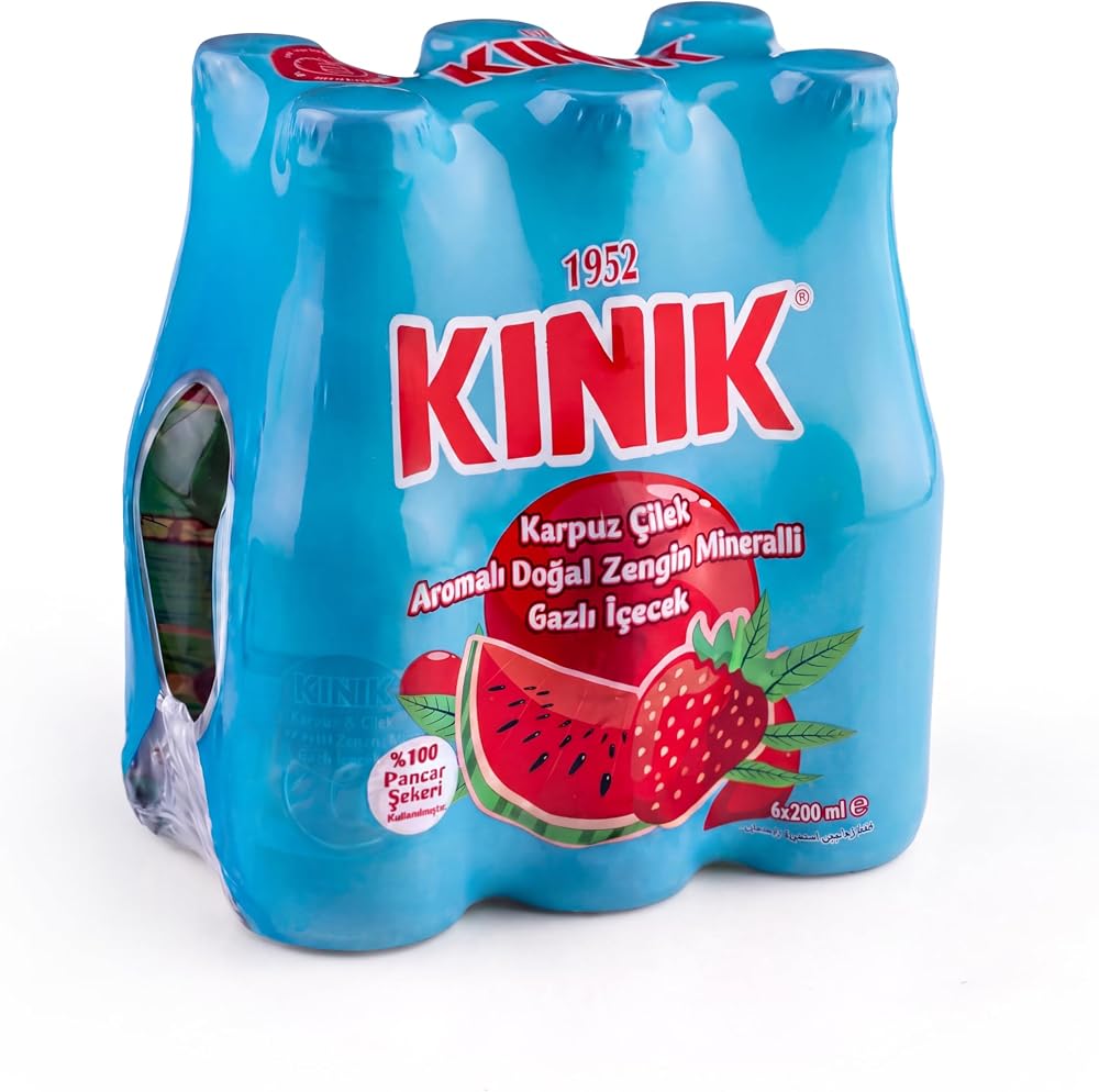KINIK Karpuz Çilek Aromalı Maden Suyu 6 x 200 ml