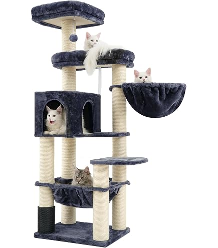 JAMAXX Premium Katzenbaum XXL 90 Cm Höhe – Mit Höhle, Kuschelkorb, Stabilen Sisal-Stämmen & Extra Dicker Bodenplatte