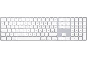 Apple Magic Keyboard con tastierino numerico: Bluetooth, ricaricabile. Compatibile con Mac, iPad o iPhone; Tedesco, argento