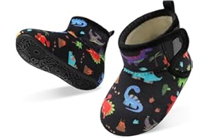 JOINFREE Baby Girls Boys House Shoes Baby Slippers with Non-Slip Rubber Sole Toddlers Cozy Home Booties