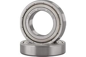 XIKE 2 pcs 6006ZZ Sealed Ball Bearings 30x55x13mm Pre-Lubricated and Chrome Steel, 6006-2Z Deep Groove Ball Bearing with Double Metal Seal.
