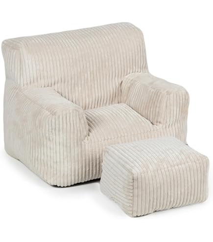 Fauteuil Enfant Pliable Odolplusz - Mini Chaise Douillette Beige, Meuble Sécurité Certifié UE