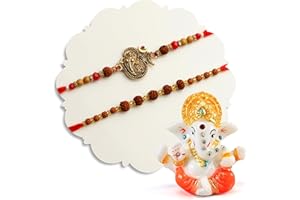 TIED RIBBONS Rakhi for Brother with Gift Set | Bhai Rakhi Set for Brother | God Figurine | Mini Card | Roli Tika - Raksha bandhan Rakhi Bracelet for Brother