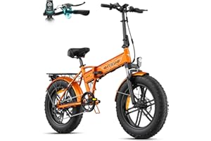 ENGWE Bici Elettrica Pieghevole, Bicicletta Elettrica da 48V 13Ah Batteria Rimovibile, Autonomia di 50-120 km E-bike，20"×4.0" Fat Tire 7 Velocità ebike da per Ogni Terreno