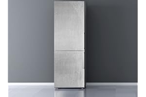 Oedim Vinilo Frigorífico Imitación Laminado Plata, vinilo decorativo para neveras, decoración para cocinas, pegatina nevera