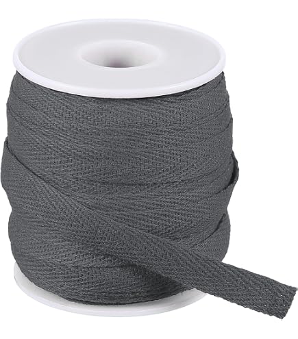 PATIKIL Flat Drawstring Cord - 10mm X 27 Yards, Soft Cotton Replacement String For Hoodies, Sweatpants, Bags, Grey