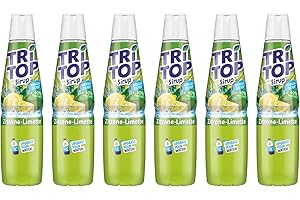 ‎TRI TOP TRi TOP Zitrone-Limette, Kalorienarmer Sirup Für Erfrischungsgetränk, Cocktails Oder Süßspeisen, Wenig Zucker (6 X 600Ml)