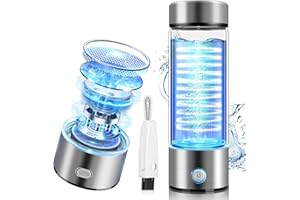 Lozltx 5.0 Upgraded Hydrogen Water Bottle [No.1 Double Hydrogen Content] 420ml Hydrogen Water Bottle [ hydrogen water H₂O₂ Separation System]