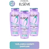 Elseve Hydra Pure Salisilik Asit İ&ccedil;eren Yağlanma Karşıtı Nemlendirici Şampuan 3 Adet &Uuml;r&uuml;n