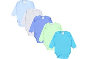 TupTam Jungen Baby Body Langarm Unifarben 5er Pack