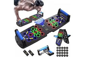 FumyFumy Liegestützgriffe Liegestütze Brett Push Up Board, Brusttrainer Männer Fitnessgeräte für Zuhause Calisthenics Equipment Fitness Zubehör, Liegestützbrett mit Zähl-Timer-Funktion