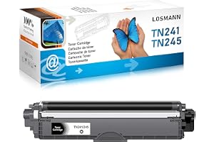 LOSMANN 1 x svart toner kompatibel med Brother TN241 TN242 TN245 TN246 för Brother DCP-9015CDW 9020CDW 9022CDW HL-3140CW 3150CDN 3150CDW 3170CDW MFC-9130CW 9140CDN 9142CDN 9330CDW 9332CDW 9340CDW