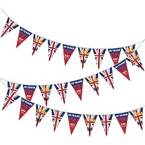 Bandiera VJ DAY 80th Anniversary – Bunting 10m Con 30 Pezzi, Decorazione Per Anniversario Militare