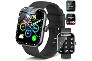 MOTAST Smartwatch Uomo Donna, 2025 HD 1.96" Orologio Fitness Tracker con Effettua/Risposta Chiamate, 115+ Sportive Smart Watch, Contapassi/SpO2/Sonno/Cardiofrequenzimetro, Impermeabile IP68 per Android iOS