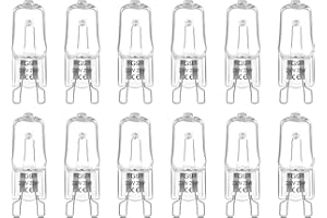 BLAKAPOO Lampadine alogene G9 da 28 W, 12 pezzi, dimmerabili, trasparenti, 370 lm, luce bianca calda, 2800 K, per cucina, lampadari, armadi, luci paesaggi