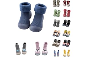 TOMORTSUN Chausson Chaussette Antidérapante Bébé Fille Mignonne Chaussettes Bebe Nouveau-né Unisex Chaussures Premiers Pas Semelle Souple Nourrissons Garçon Chaussette Tout-Petits Pré-Marcheurs