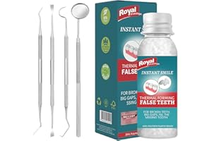 GEAANEN Kit Riparazione Denti,Kit Protesi Dentale,Kit Otturazione Denti,Kit Di Riempimento Temporaneo Dente,Utilizzato per Riparare Spazi Tra I Denti E Denti Rotti,con Strumenti Dentali