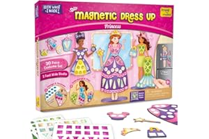 Imagimake DIY Magnetic Dress-Up Princess Studio for Girls | 30 Magnetic Dresses & Accessories | Pretend Play Kids Toys | 4 Year Old Girl Gifts | Christmas Gifts for Girls | Birthday Presents