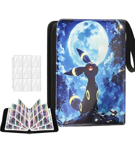 pokemon binder 900 cards Jravkfi Card 9 Pocket,Premium Trading Card Holder Pockets 50-Page Double-Sided Storage Collection Book 3-ring Zipper Sports Book, Ideal Present for Card Collectors (Black) : Toys & Games Introducing the ultimate card collection storage solution to protecting FGY Trading Cards Binder 900