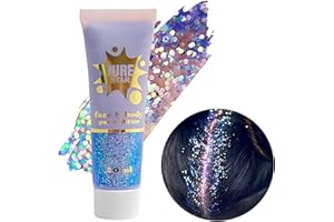 HOUSN Bottiglia Glitter Body Gel, 30 ML - Prodotto Cosmetico per Festival, Viso, Capelli, Unghie - Trucco di Lunga Durata Sfavillante