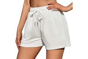 Jezonga Short Sport Femme Pantalon Décontracté avec Poches Court Été Respirant et Confortable
