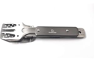 RADOLEO® Grill-Multi-Tool Genius Pocket Grillbesteck | Zange, Wender, Gabel, Flaschenöffner - 4in1…