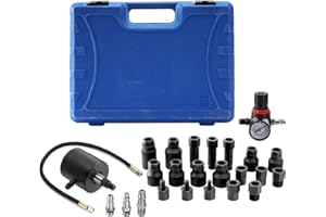 Venussar Extracteur d'injecteur Diesel, Diesel injecteurs pneumatiques, avec Tableau de Bord & 19 pièces Adaptateur